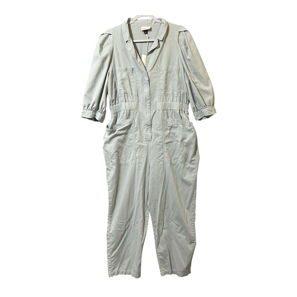 Universal Thread Utility Boiler Suit Womens 14 Sage Green Cotton Blend Jumpsuit